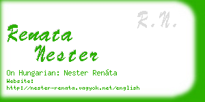 renata nester business card